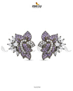 Antique Lotus Floral Cluster Earrings