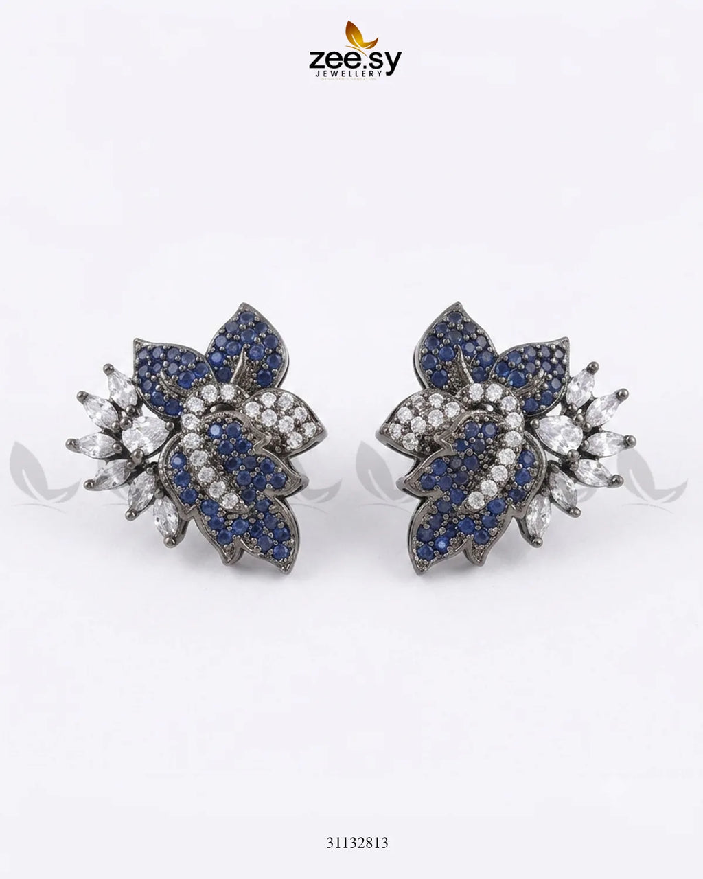 Antique Lotus Floral Cluster Earrings