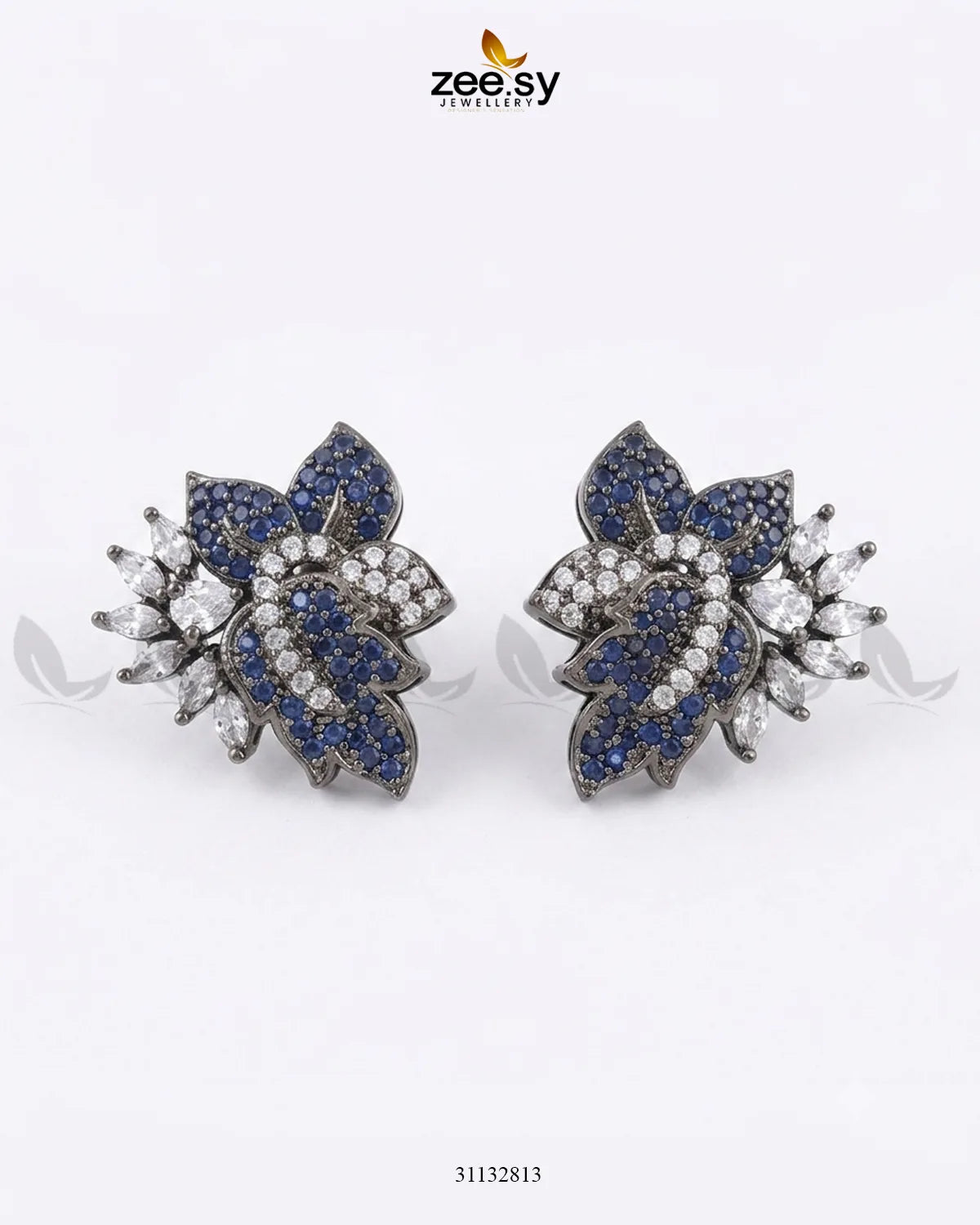 Antique Lotus Floral Cluster Earrings