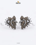 Antique Lotus Floral Cluster Earrings