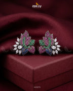 Antique Lotus Floral Cluster Earrings
