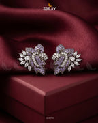 Antique Lotus Floral Cluster Earrings