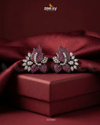 Antique Lotus Floral Cluster Earrings