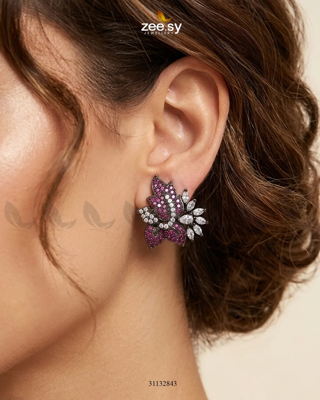 Antique Lotus Floral Cluster Earrings
