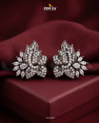 Antique Lotus Floral Cluster Earrings
