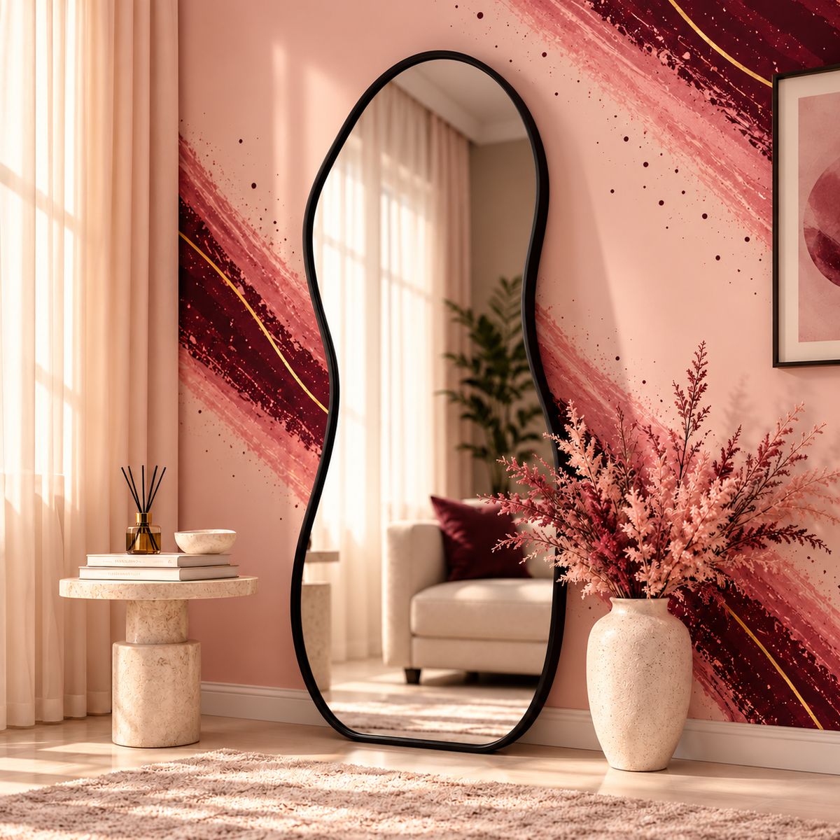 Curvy Full-Length Standing Mirror