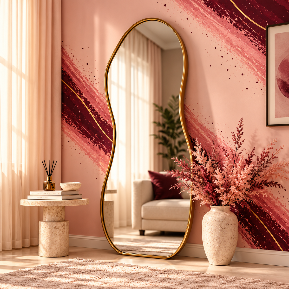Curvy Full-Length Standing Mirror