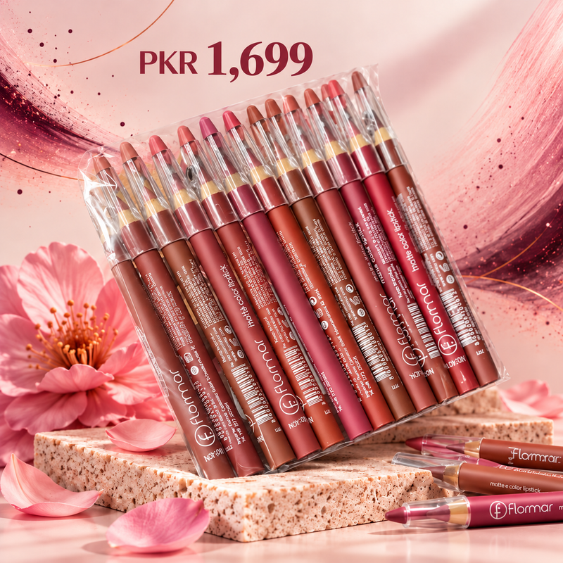 Flormar Lip Pencil Set – 12 Shades
