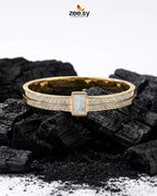 Double Row Crystal Shell Bracelet