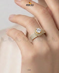 Ivory Dome Modern Zirconia Ring