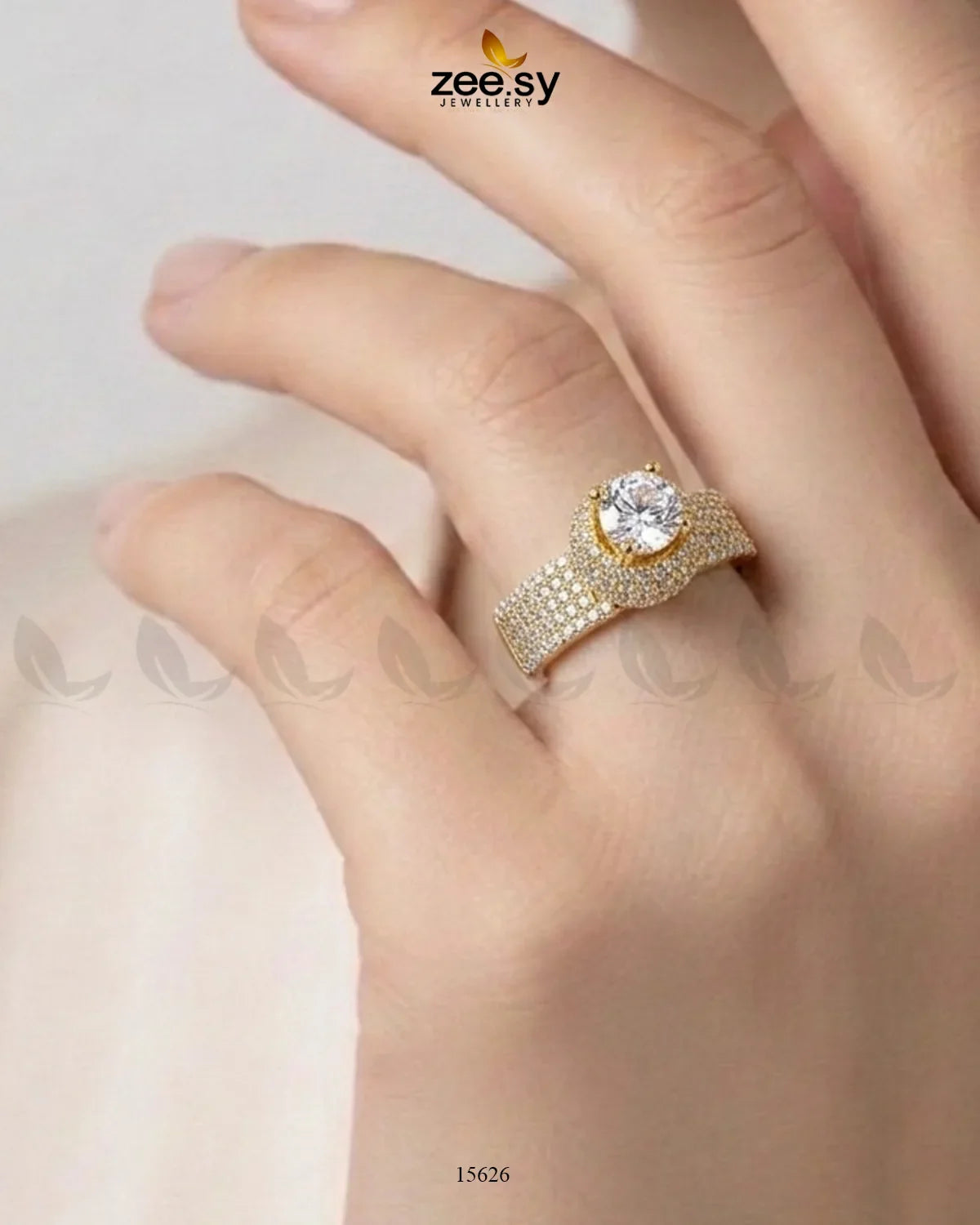 Ivory Dome Modern Zirconia Ring