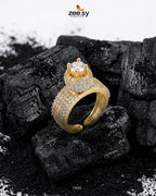 Ivory Dome Modern Zirconia Ring