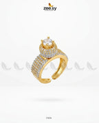 Ivory Dome Modern Zirconia Ring