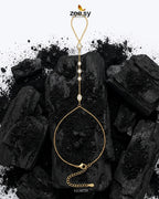 Gilded Crystal Link Finger Bracelet