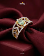 Golden Majestic Oval Stone Ring