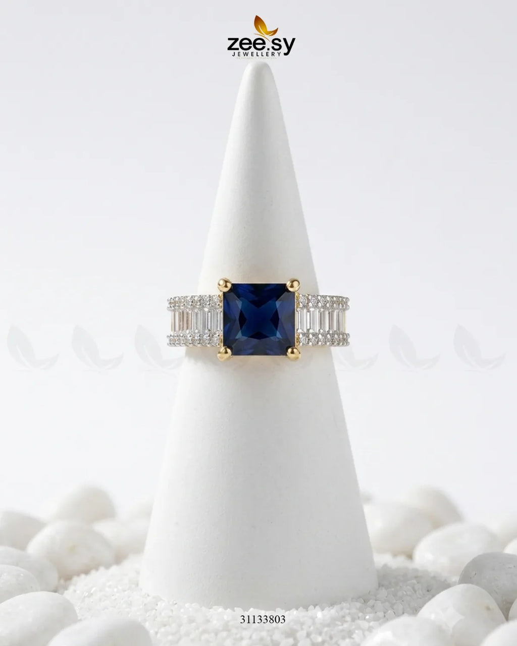Golden Pretty Bold Stone Ring