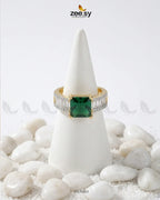 Golden Pretty Bold Stone Ring