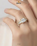 Golden Pretty Bold Stone Ring