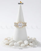 Golden Pretty Bold Stone Ring