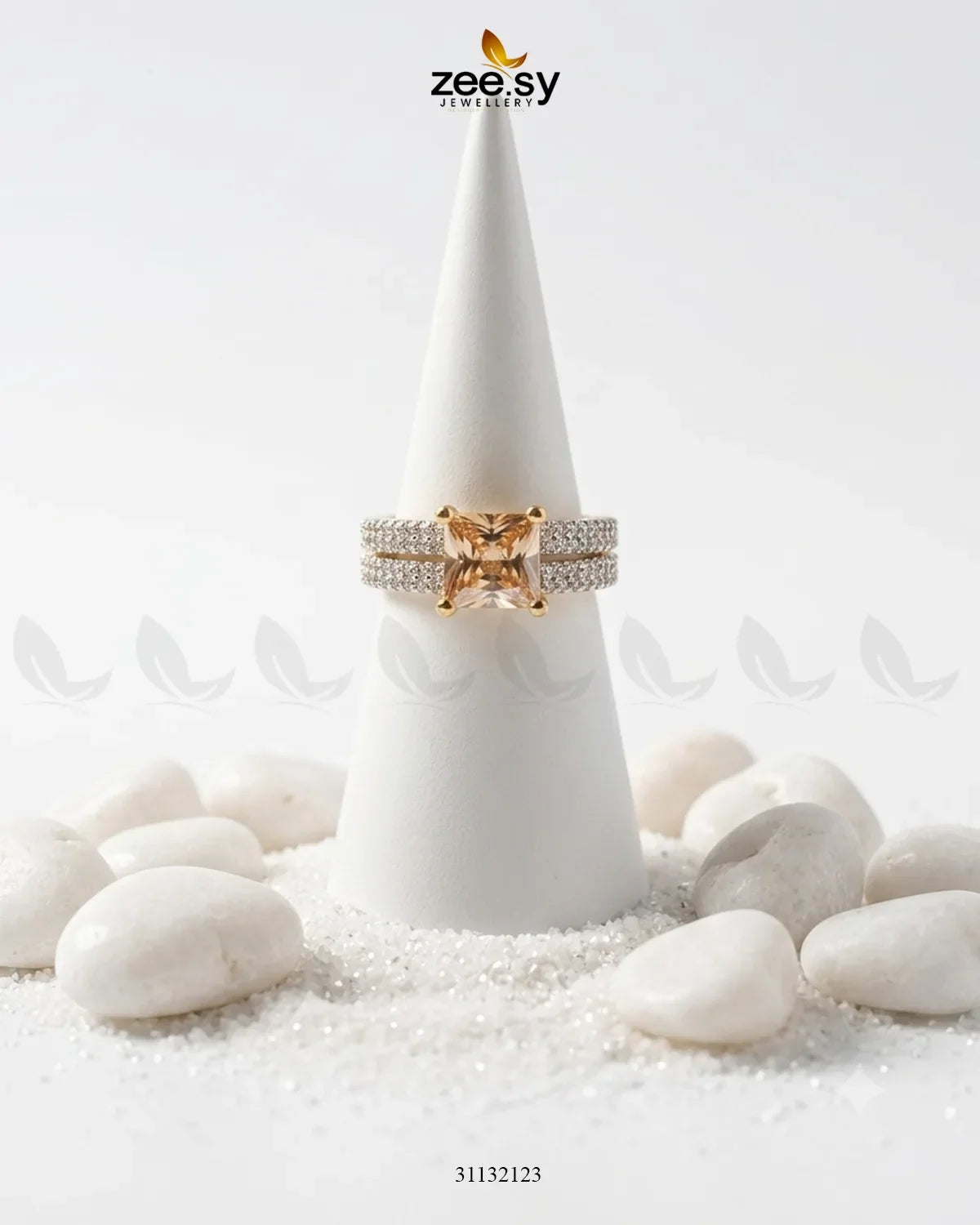 Golden Sensational Bold Stone Ring