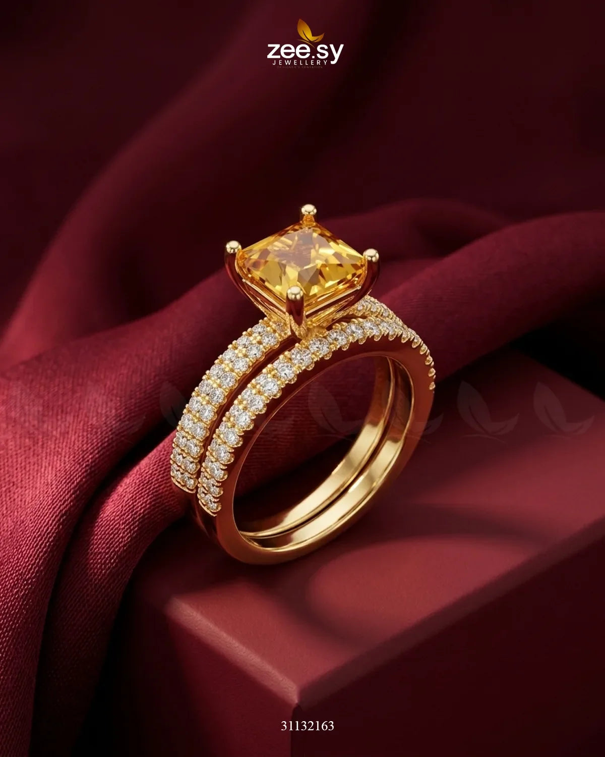 Golden Sensational Bold Stone Ring