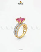 Golden Sensational Bold Stone Ring