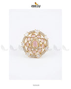 Golden Stunning Circle Crystal Ring