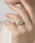 Golden Victorian Cluster Pave Ring