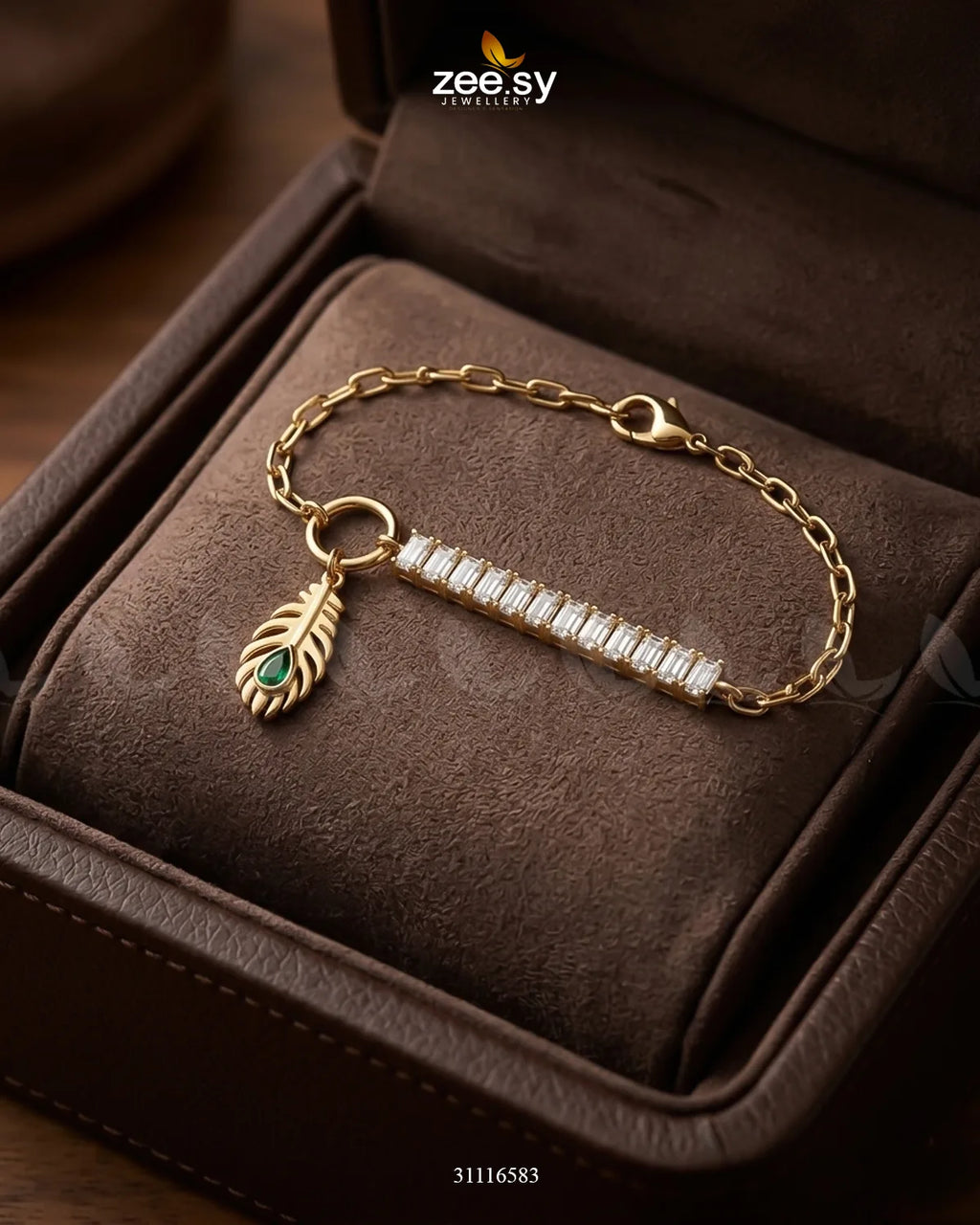 Horizon Leaf Charm Bracelet