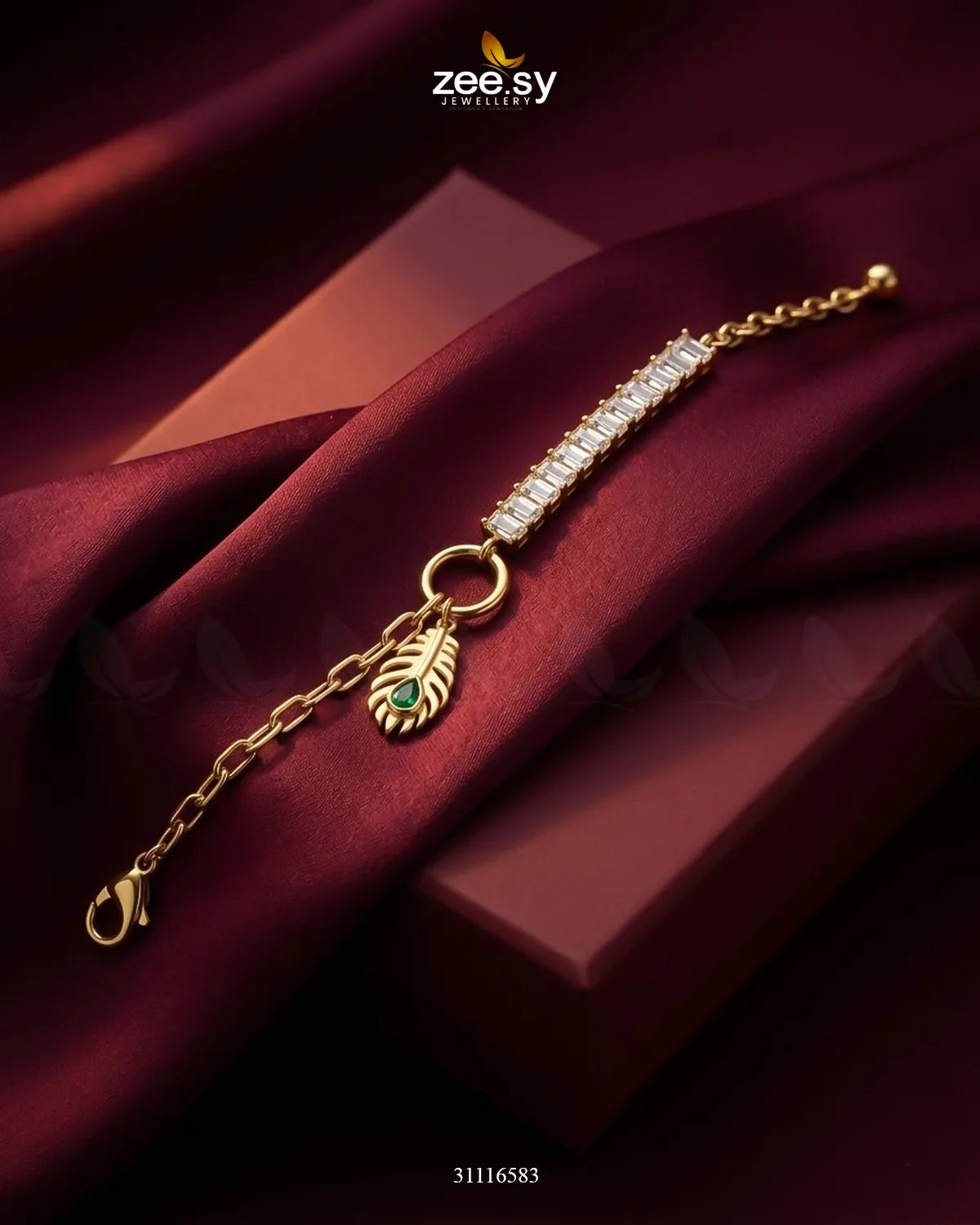 Horizon Leaf Charm Bracelet