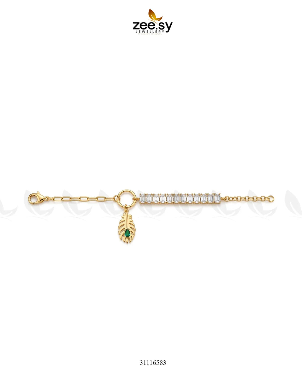 Horizon Leaf Charm Bracelet