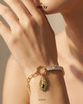 Horizon Leaf Charm Bracelet
