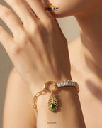 Horizon Leaf Charm Bracelet