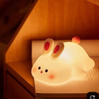 CUTE RABIT PLUSHY NIGHT LAMP USB RECHARGEABLE TOUCH CONTROL