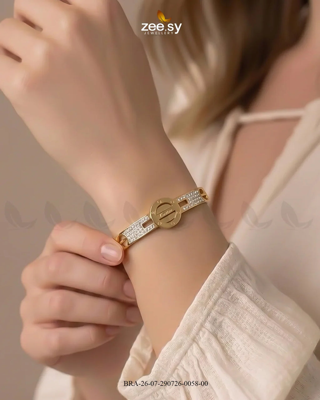 Iconic Crystal Circular Medallion Bracelet