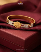 Iconic Crystal Circular Medallion Bracelet