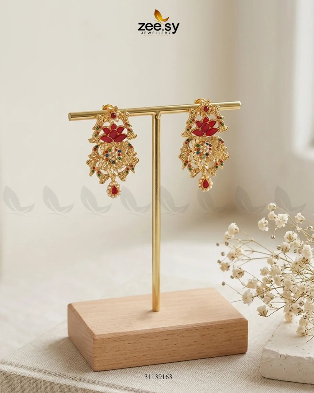Lotus Floral Beads Earrings