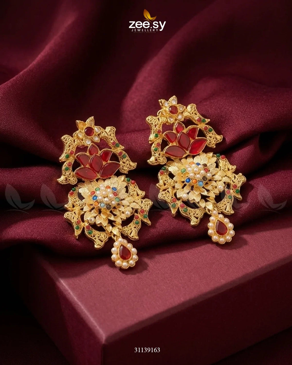 Lotus Floral Beads Earrings