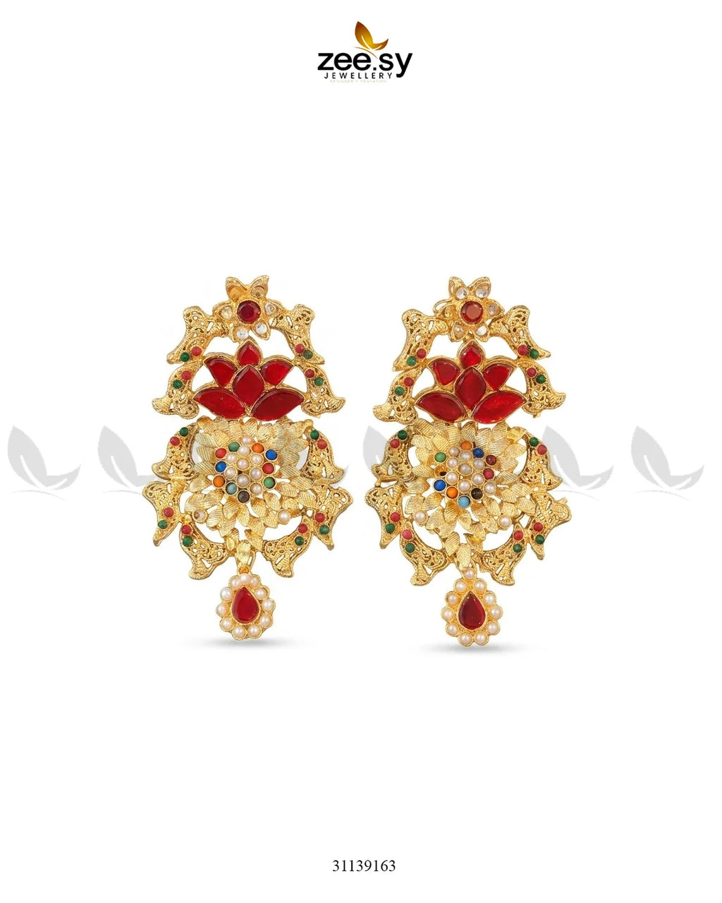 Lotus Floral Beads Earrings
