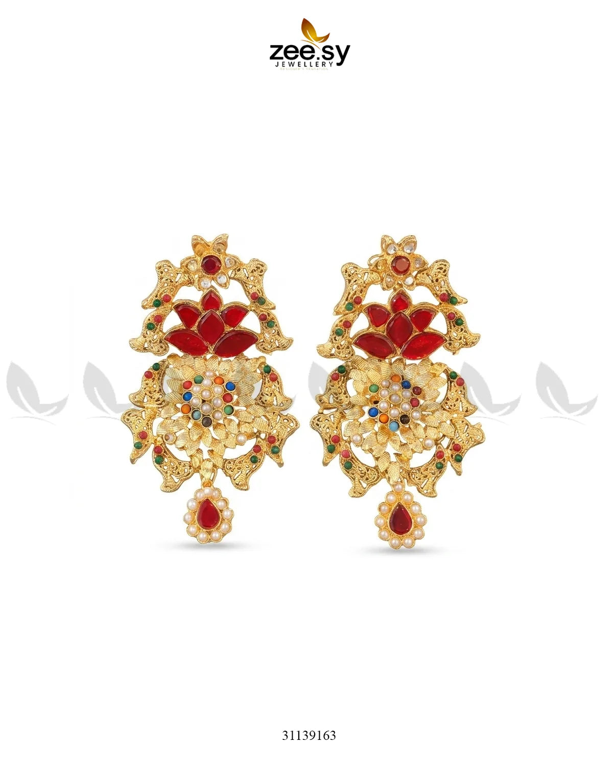Lotus Floral Beads Earrings