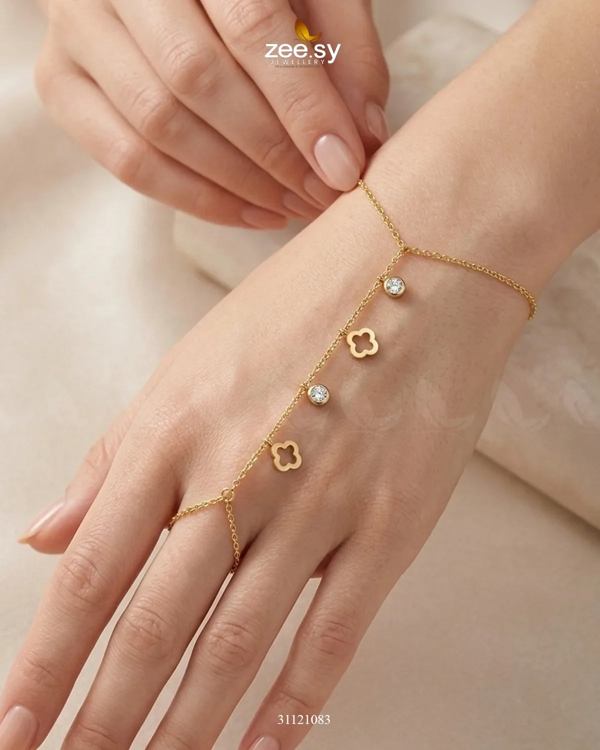 Minimalist Hath Phool Style Bracelet