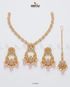 Moon Pearl Stone Necklace Set