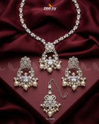 Moon Pearl Stone Necklace Set