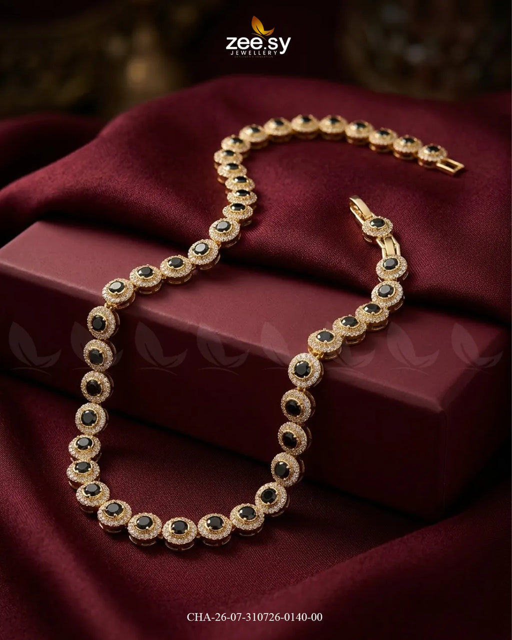 Round Solitaire Halo Tennis Chain