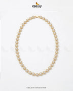 Round Solitaire Halo Tennis Chain
