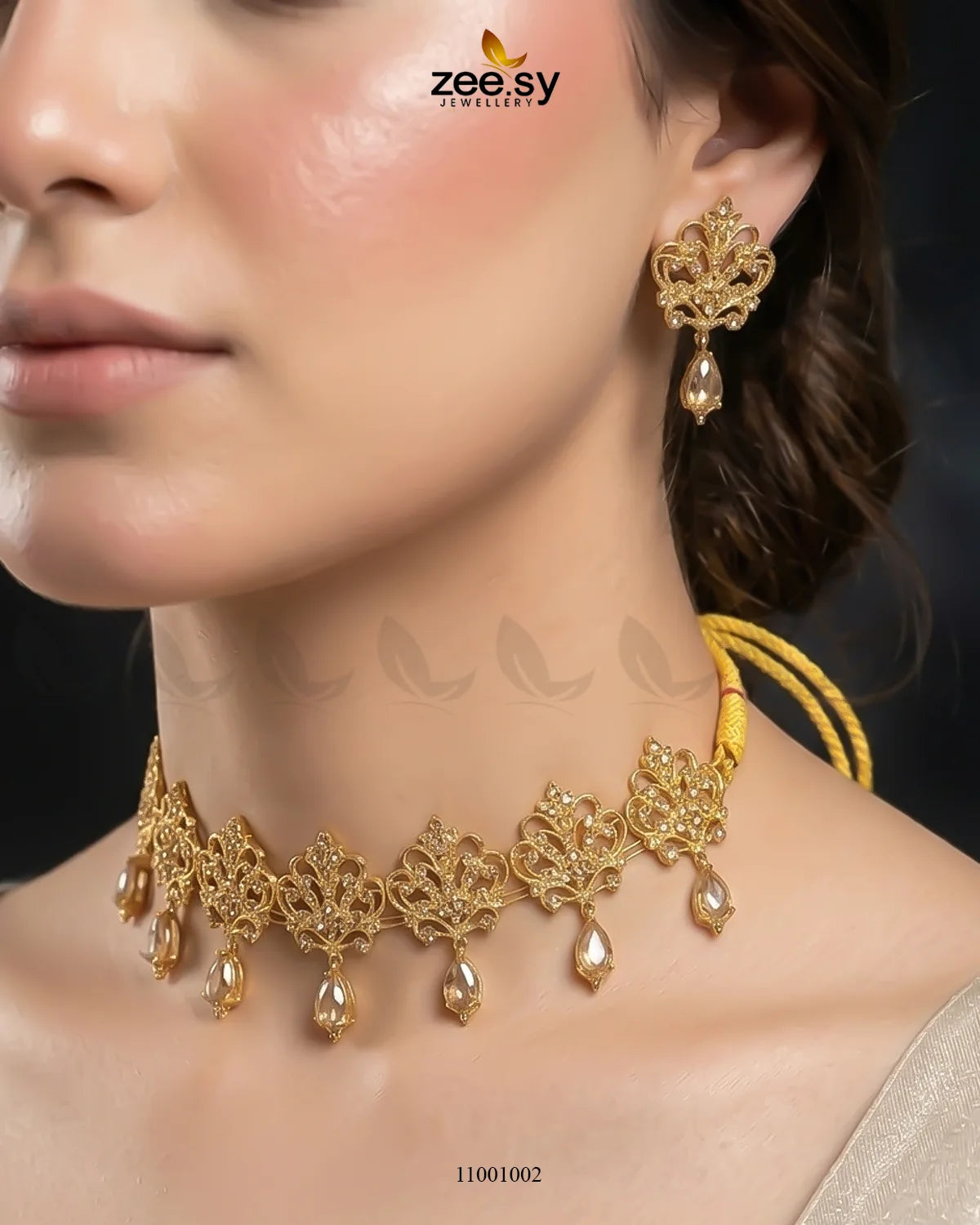Floral Filigree Traditional Choker Set