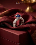 Silver Solitaire Center Stone Ring