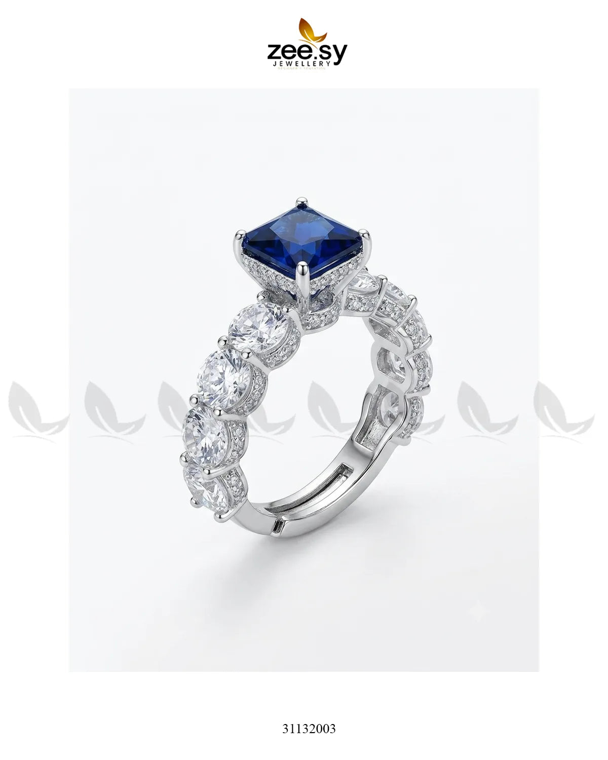 Silver Solitaire Center Stone Ring