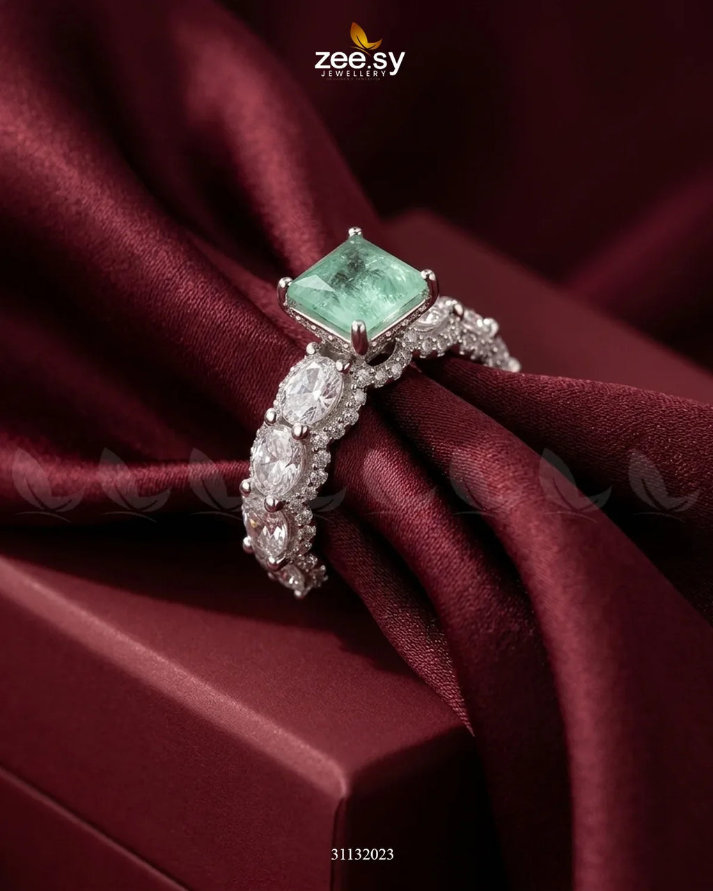 Silver Solitaire Center Stone Ring