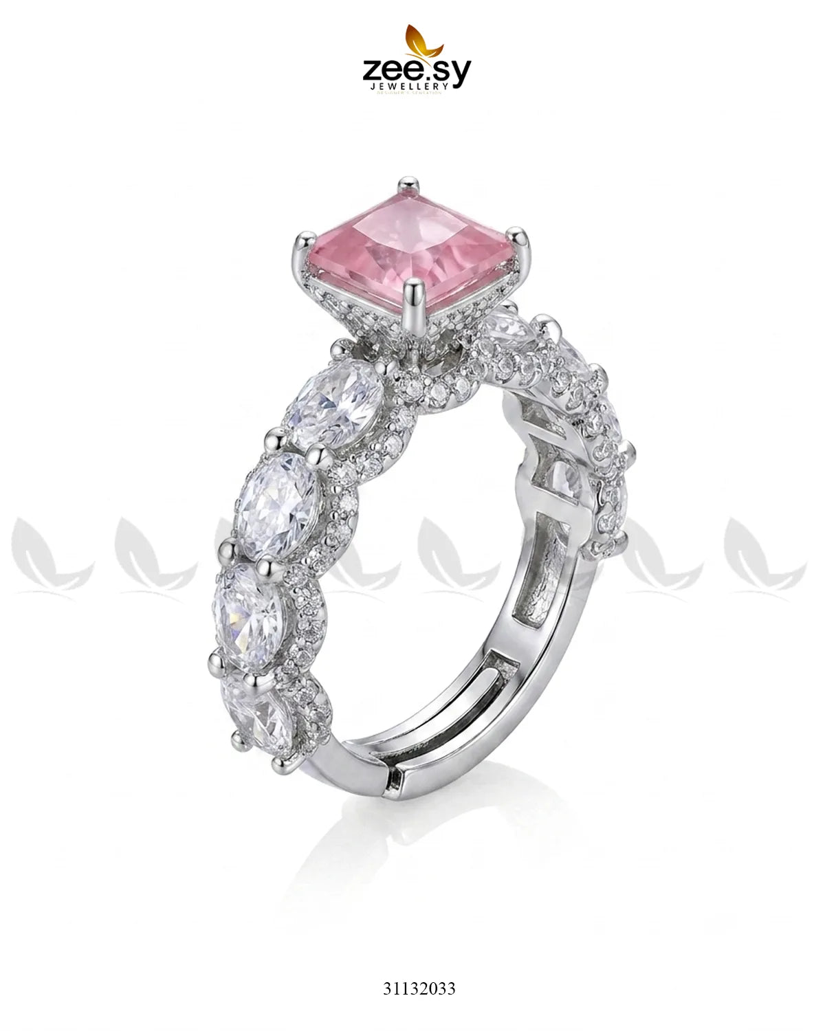 Silver Solitaire Center Stone Ring